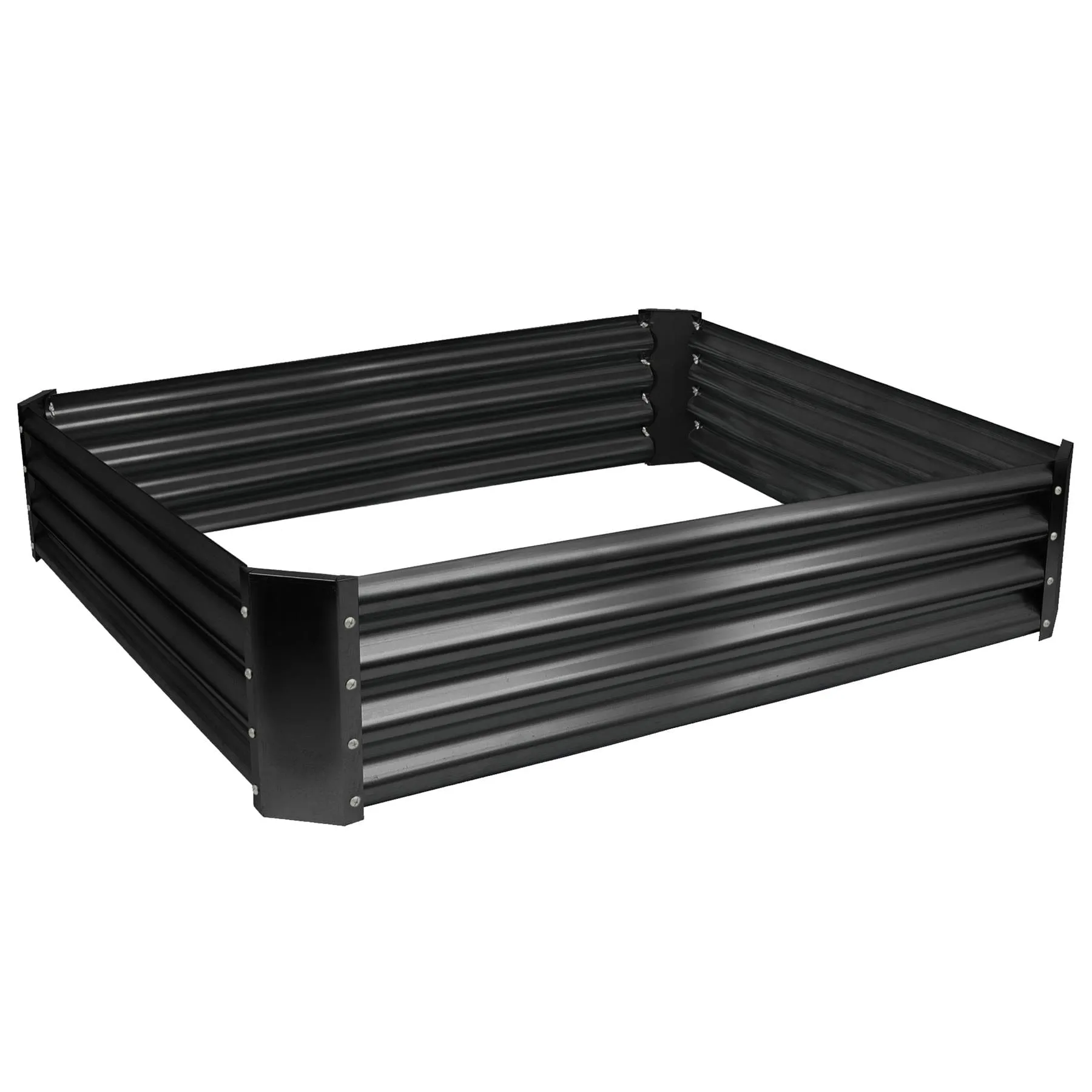 120cm x 120cm Square Galvanised Steel Raised Garden Bed - By Harbour Housewares