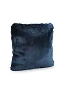 24" Blue Faux Fur Pillow