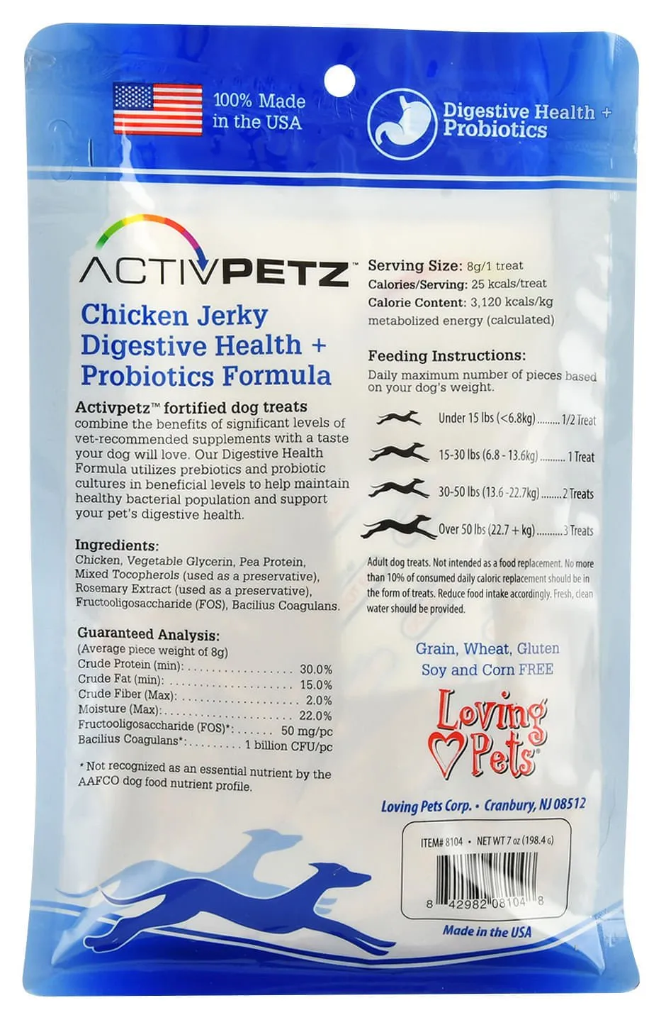 ActivPetz Digestive Health   Probiotic Jerky Treats