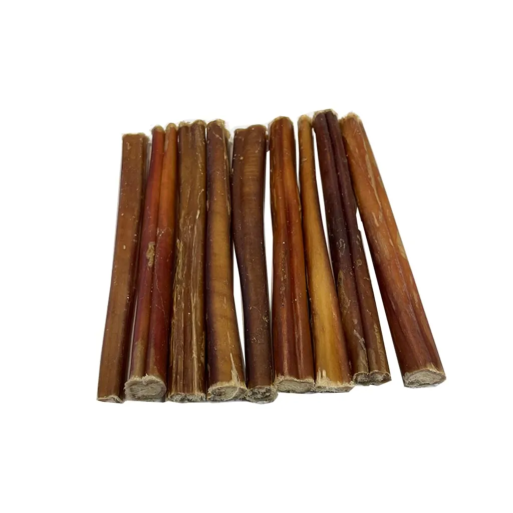 Amazing Dog Treats - 6" Regular Bully Sticks - Rawhide Alternative Dog Chew
