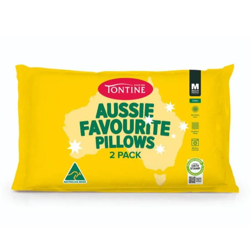 Aussie Favourite Pillow 2 Pack - Medium