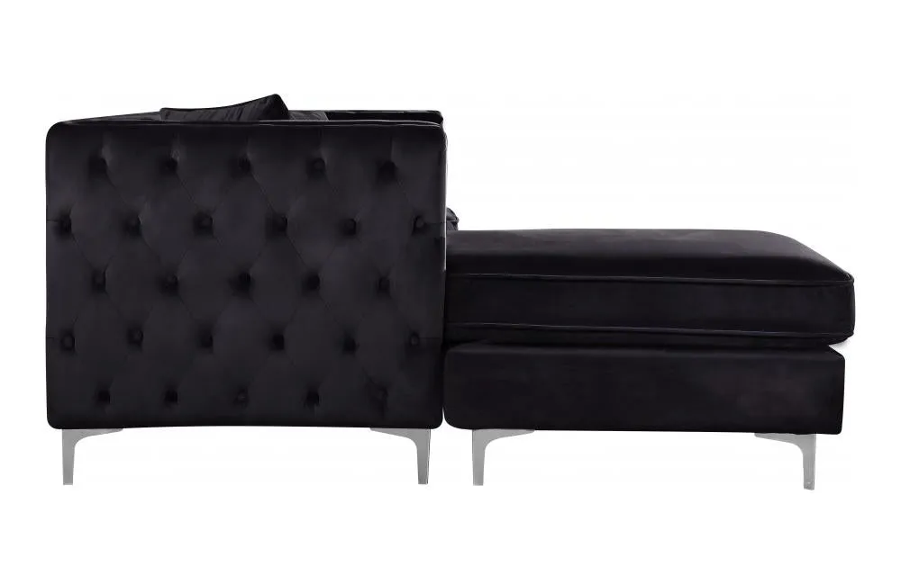 Cady Black Sectional Sofa