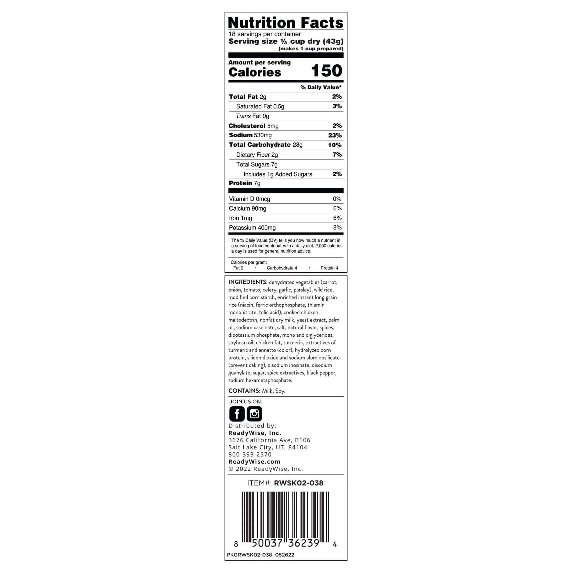 Chicken & Rice Soup Mix - 18 Servings