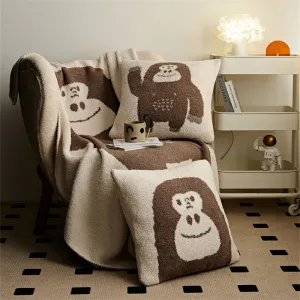 Chimpanzee Throw Blanket and Pillows