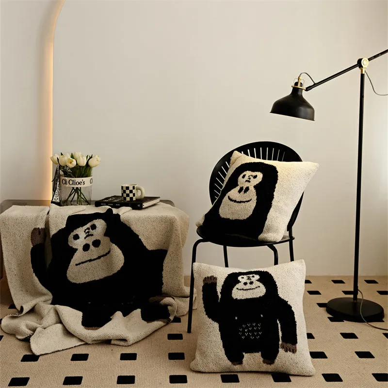 Chimpanzee Throw Blanket and Pillows