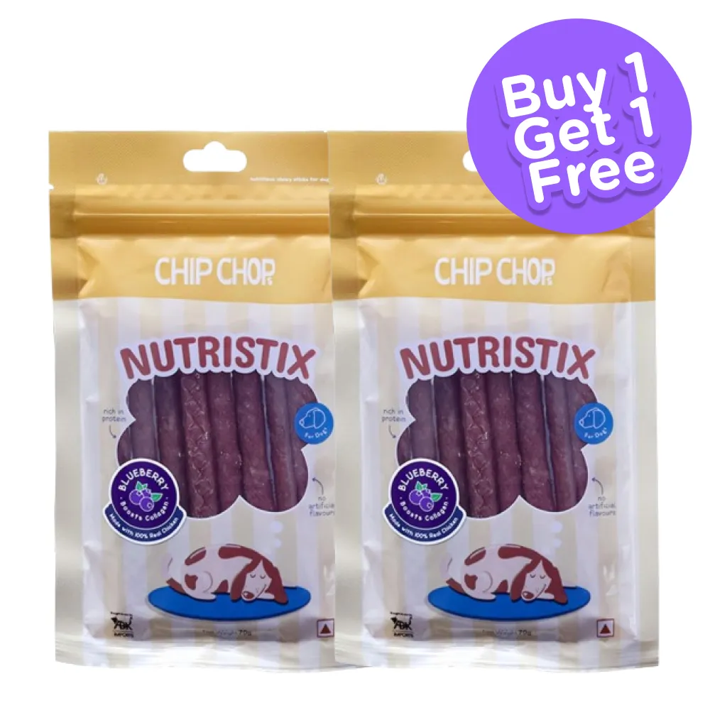 Chip Chops Blueberry Nutristix Dog Treats (Buy 1 Get 1)