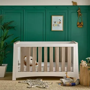 CuddleCo Ada Cot Bed - White & Ash