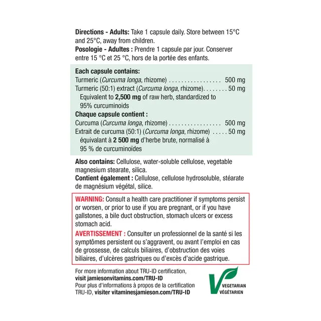 Curcumin Turmeric Value Size 550mg 90 capsules