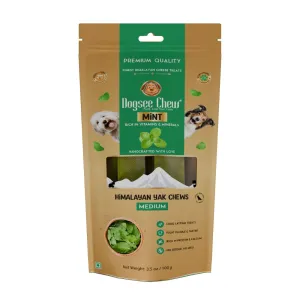 Dogsee Dog Chew Medium Himalayan Yak Chews Mint 100g