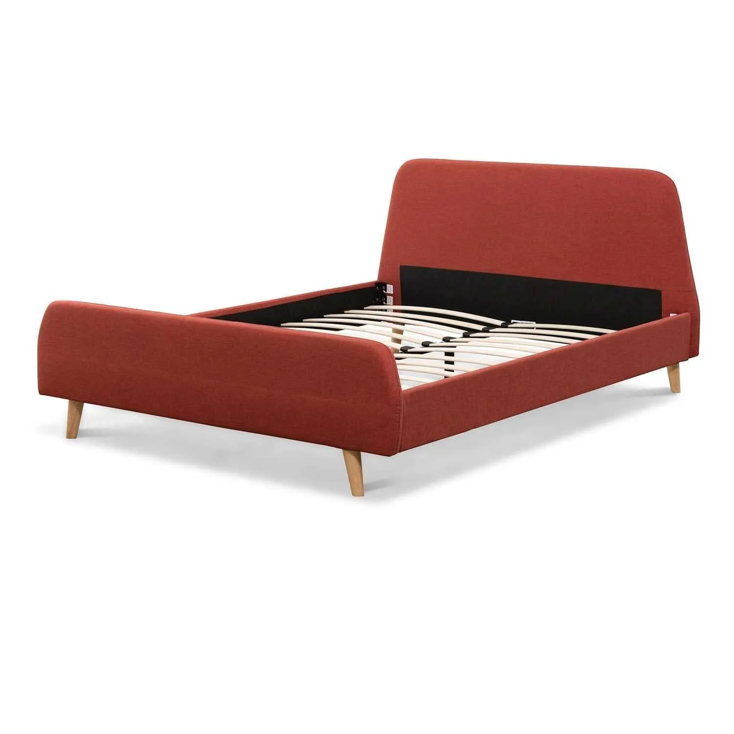 Fabric Queen Bed - Blood Orange