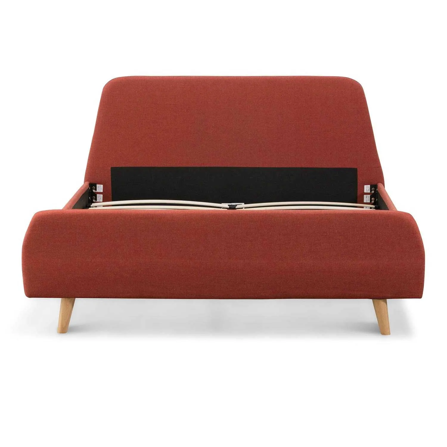 Fabric Queen Bed - Blood Orange