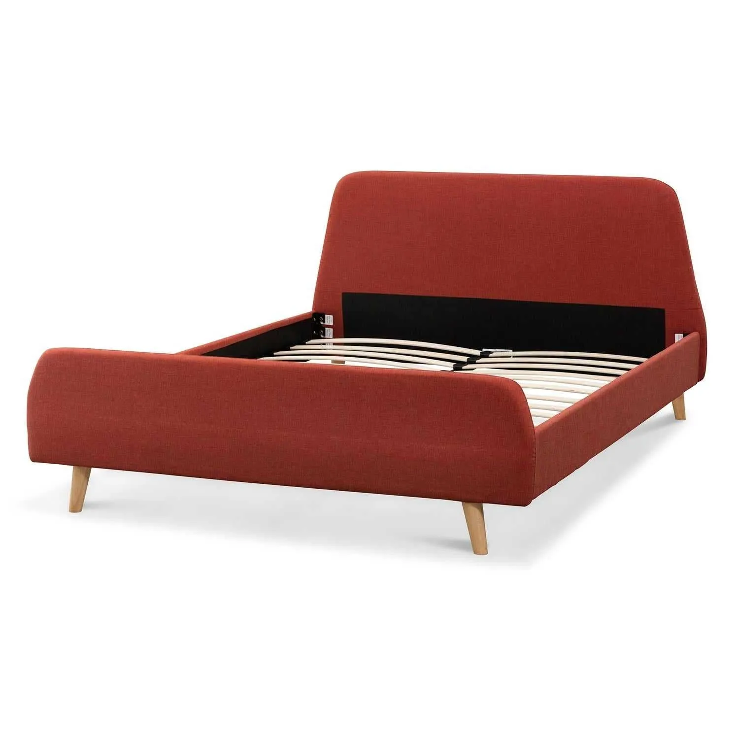 Fabric Queen Bed - Blood Orange