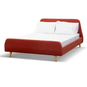 Fabric Queen Bed - Blood Orange