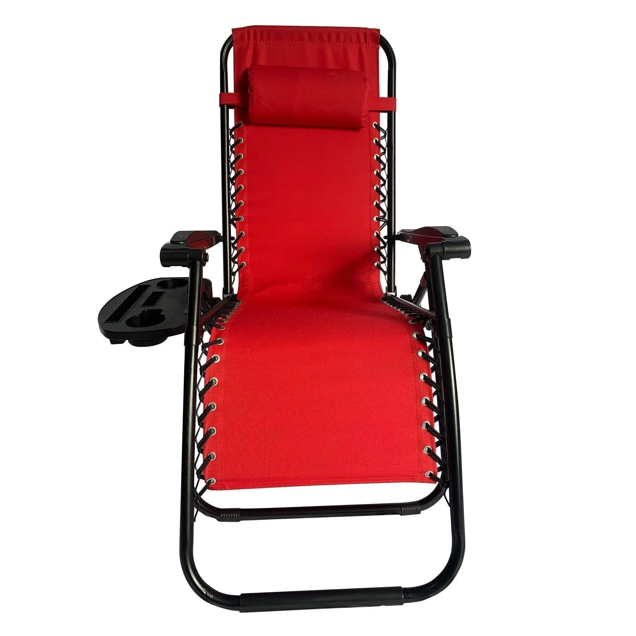 Folding Recliner Chair Lounger With Tray - Set Of 2-BSC-012