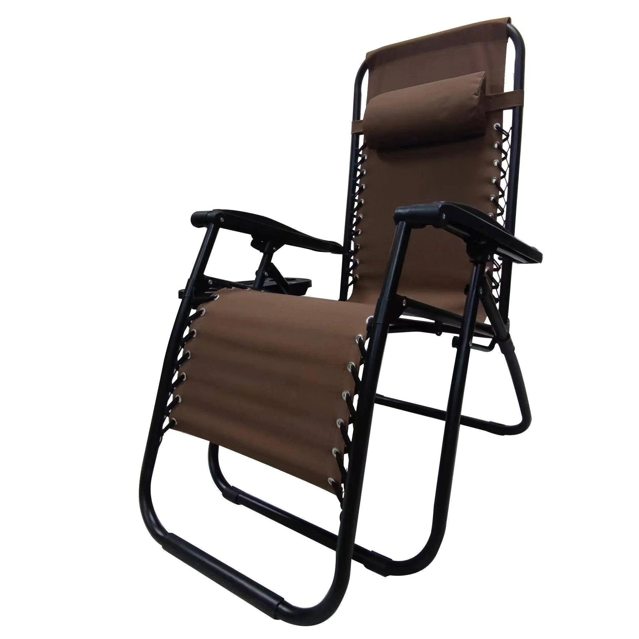 Folding Recliner Chair Lounger With Tray - Set Of 2-BSC-012