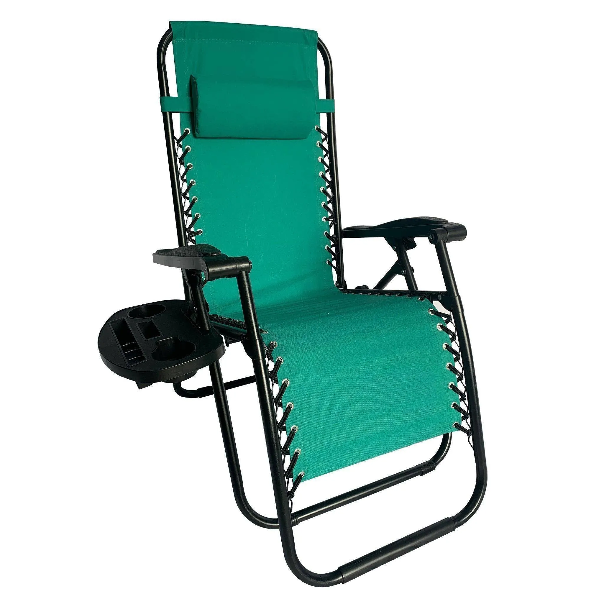 Folding Recliner Chair Lounger With Tray - Set Of 2-BSC-012