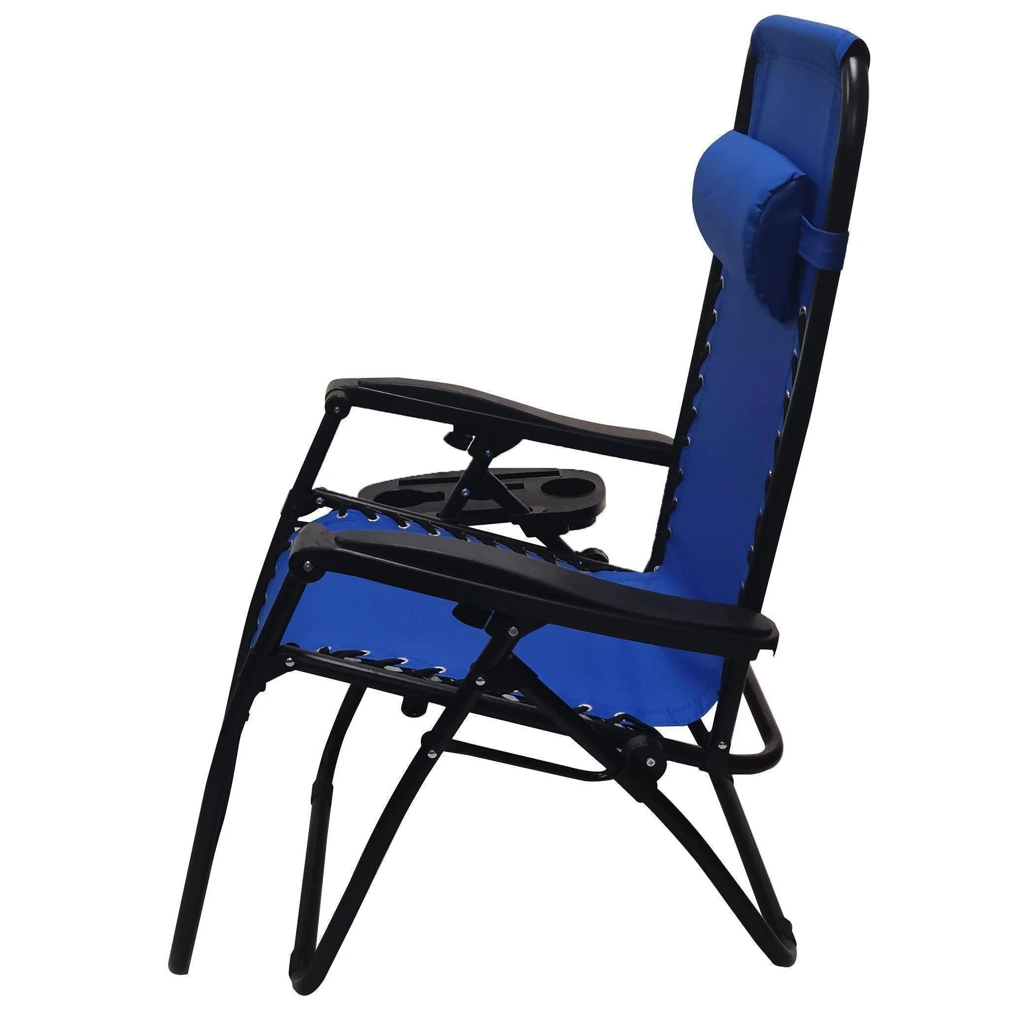 Folding Recliner Chair Lounger With Tray - Set Of 2-BSC-012