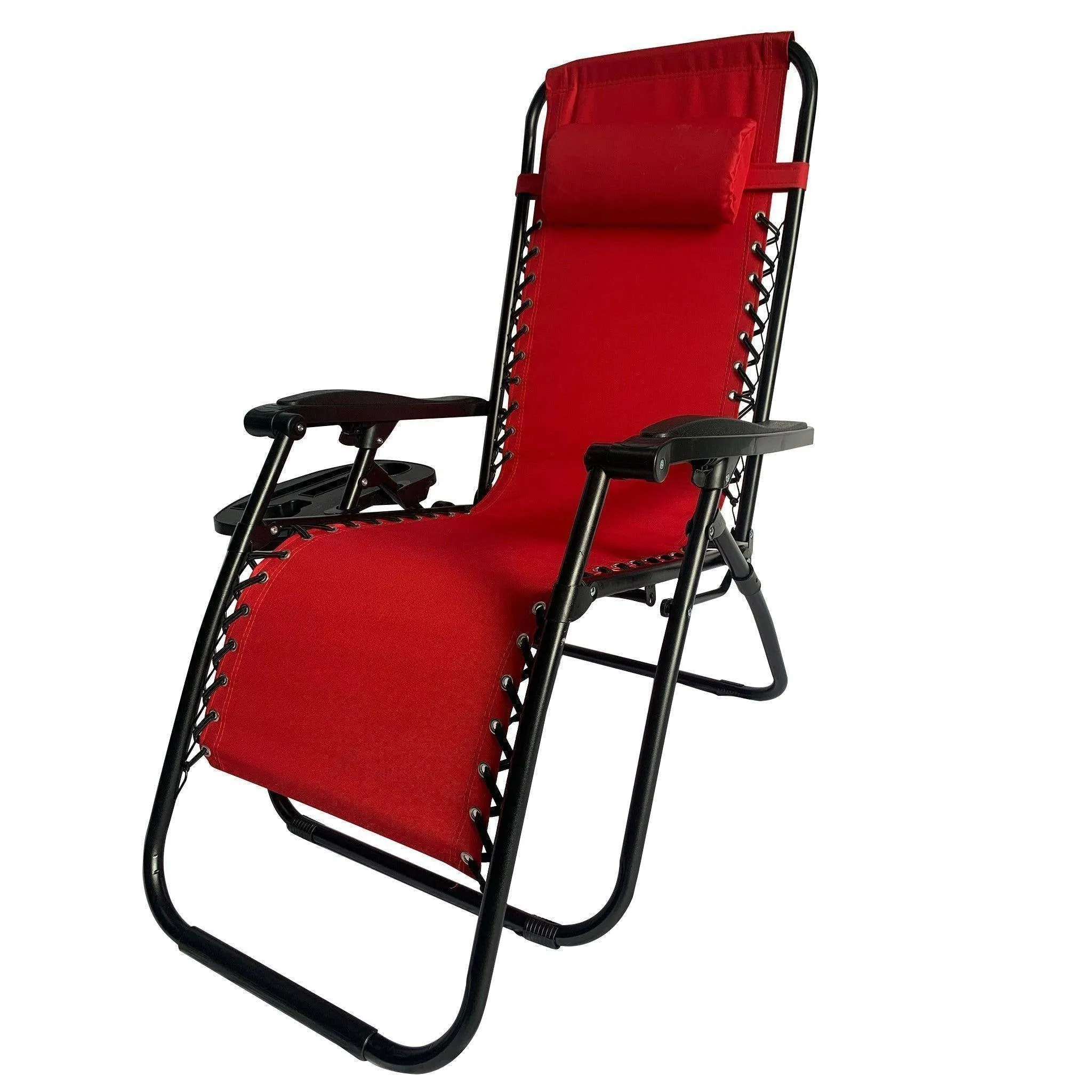 Folding Recliner Chair Lounger With Tray - Set Of 2-BSC-012