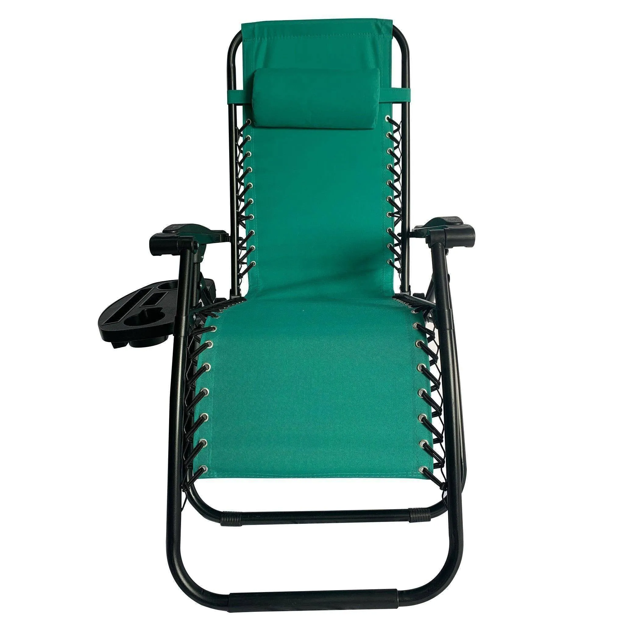 Folding Recliner Chair Lounger With Tray - Set Of 2-BSC-012