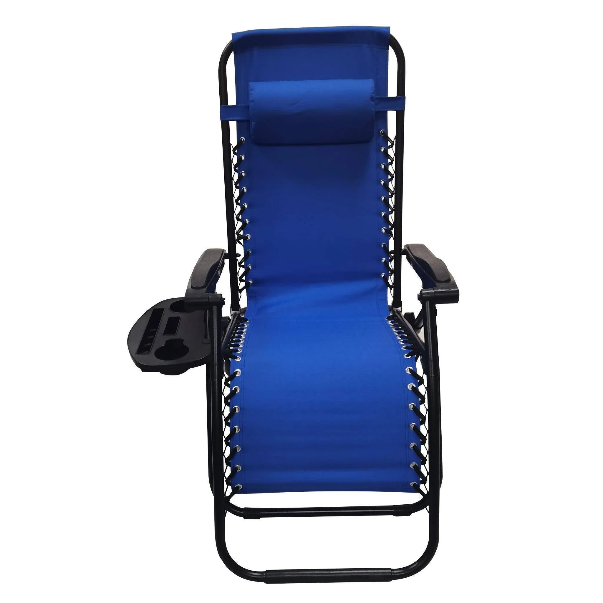 Folding Recliner Chair Lounger With Tray - Set Of 2-BSC-012