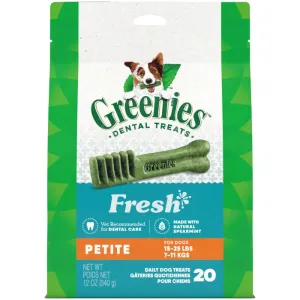 GREENIES Fresh Petite Dental Treats, 20 Count