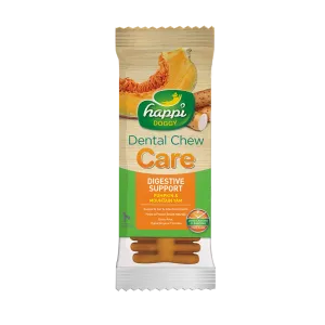 Happi Doggy Dental Chew Care Hard Chew Digestive Support Pumpkin & Mountain Yam Regular 25g