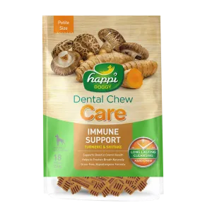 Happi Doggy Dental Chew Care Hard Chew Immune Support Turmeric & Shiitake Petite 150g