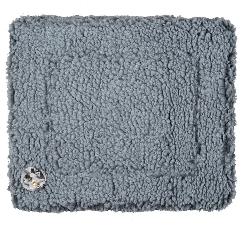 HuggleHounds HuggleFleece Mat Dog Bed, Grey