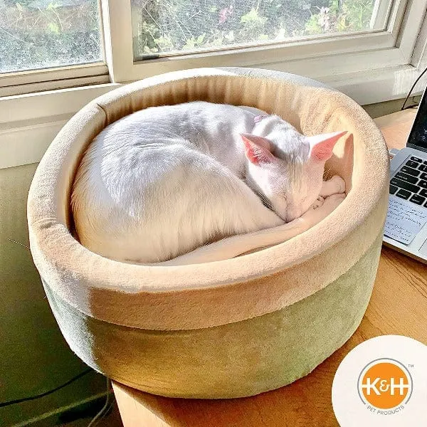 K&H Small Sage Thermo Kitty Bed