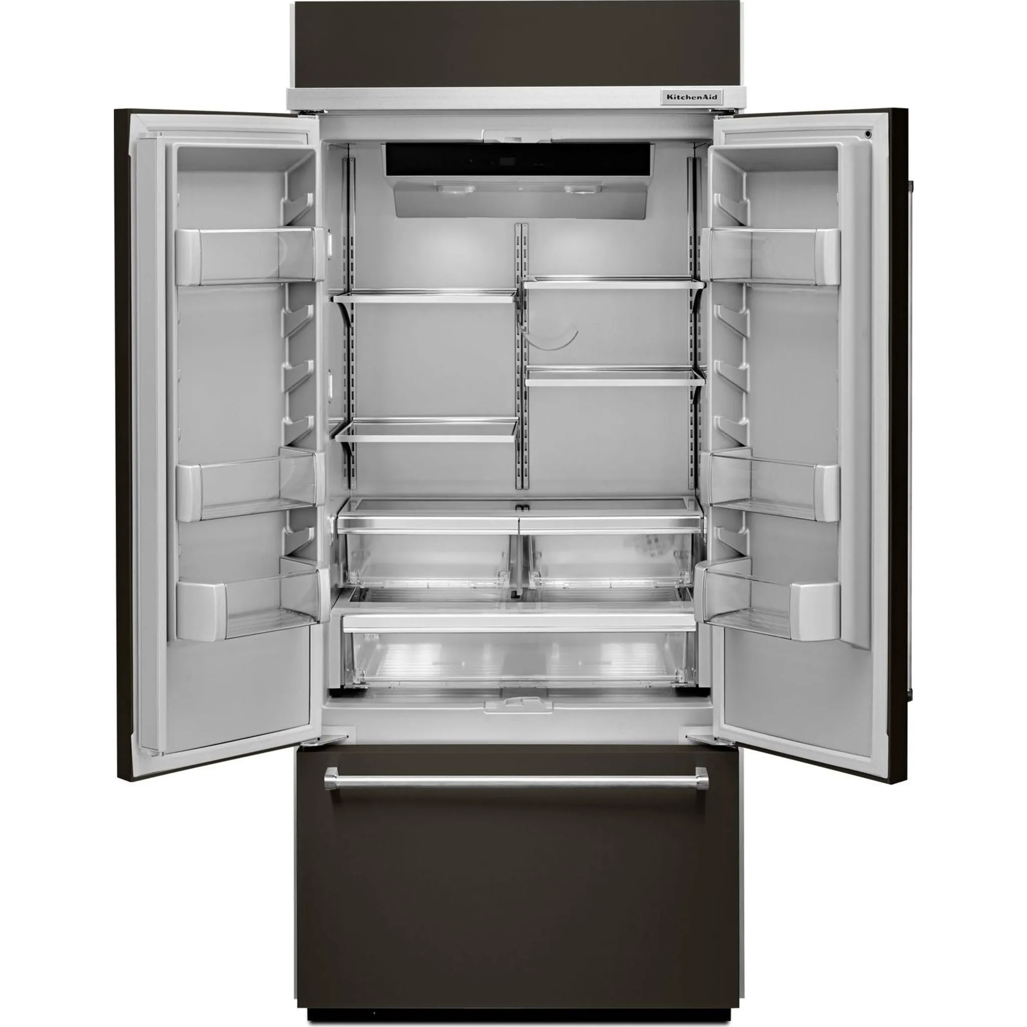 KitchenAid  20.8 cu. ft. 36" Width Built In Stainless Steel French Door Refrigerator with Platinum Interior Design (KBFN506EBS)