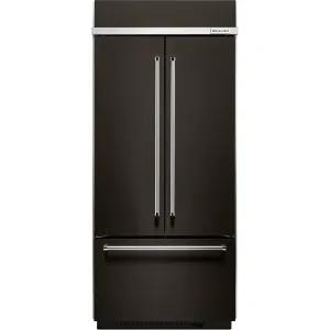 KitchenAid  20.8 cu. ft. 36" Width Built In Stainless Steel French Door Refrigerator with Platinum Interior Design (KBFN506EBS)