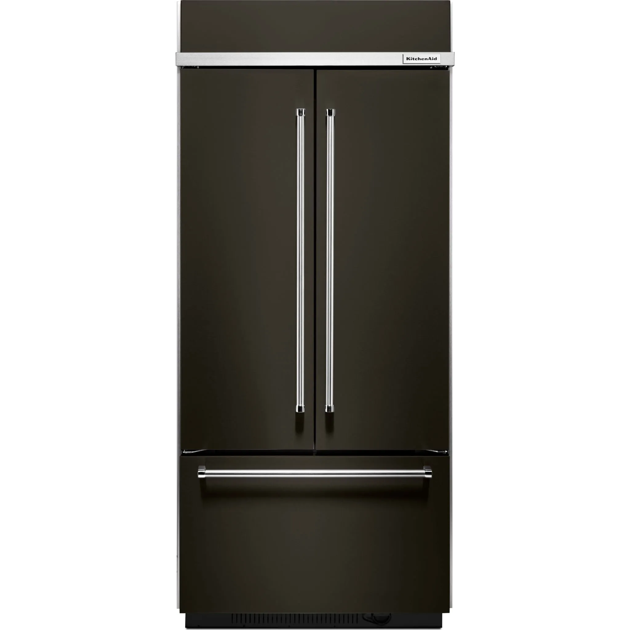 KitchenAid  20.8 cu. ft. 36" Width Built In Stainless Steel French Door Refrigerator with Platinum Interior Design (KBFN506EBS)