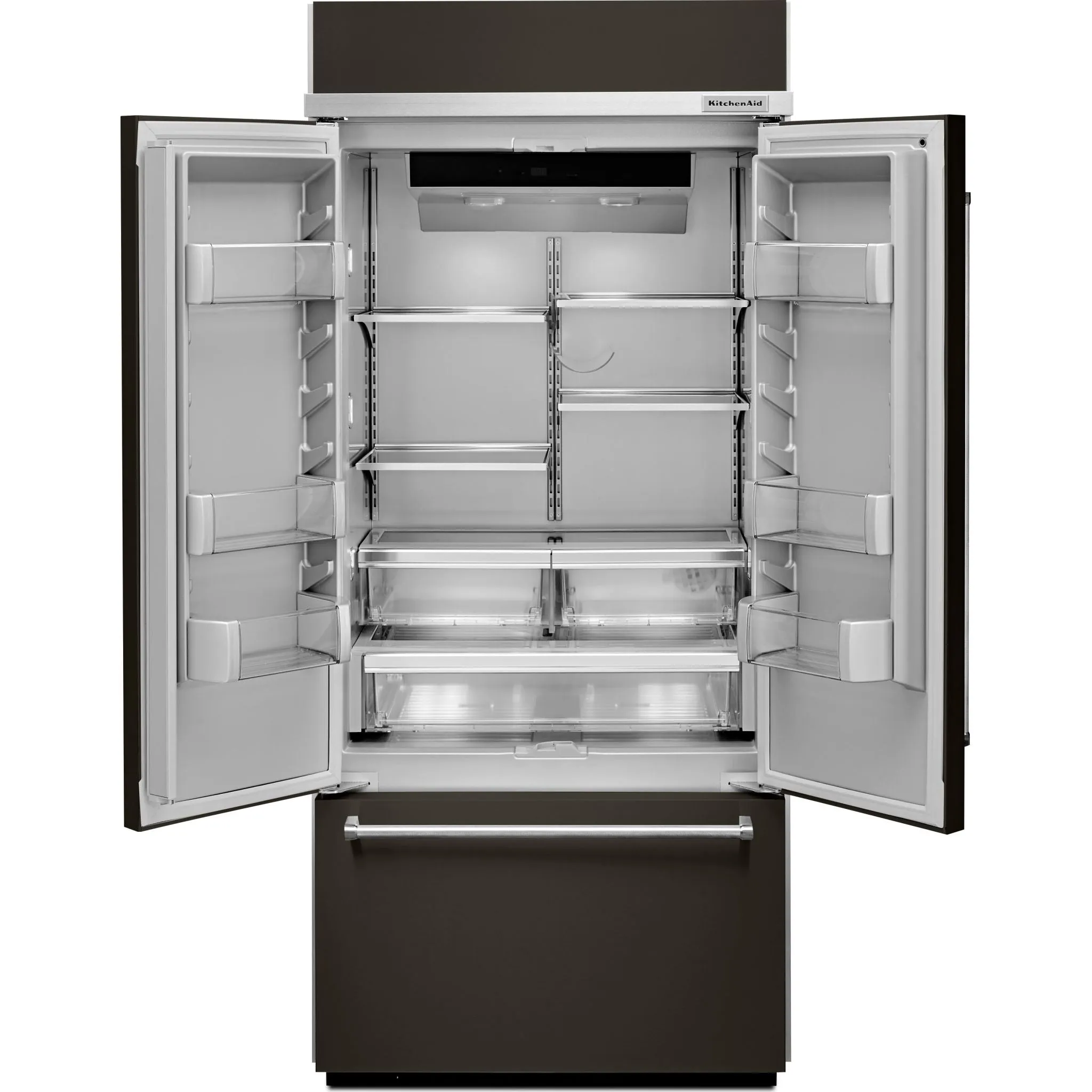 KitchenAid  20.8 cu. ft. 36" Width Built In Stainless Steel French Door Refrigerator with Platinum Interior Design (KBFN506EBS)