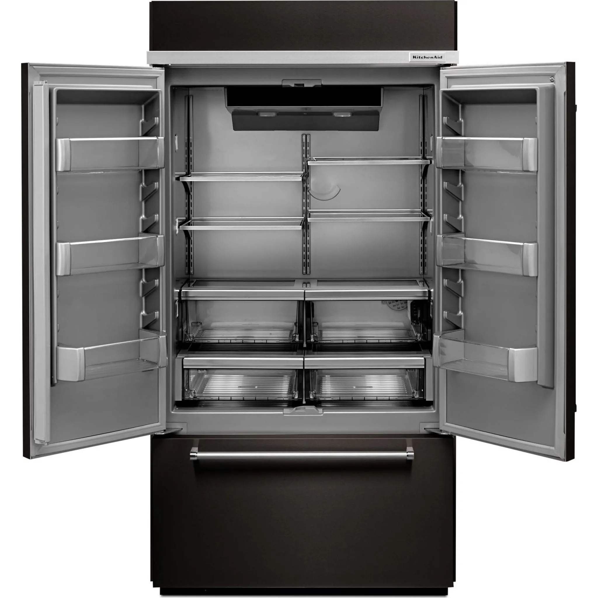 KitchenAid  24.2 cu. ft. 42" Width Built-In Stainless French Door Refrigerator with Platinum Interior Design (KBFN502EBS)