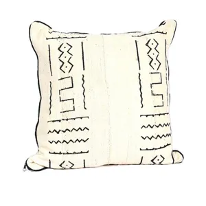Mud Cloth Pillow Cover - Black & White