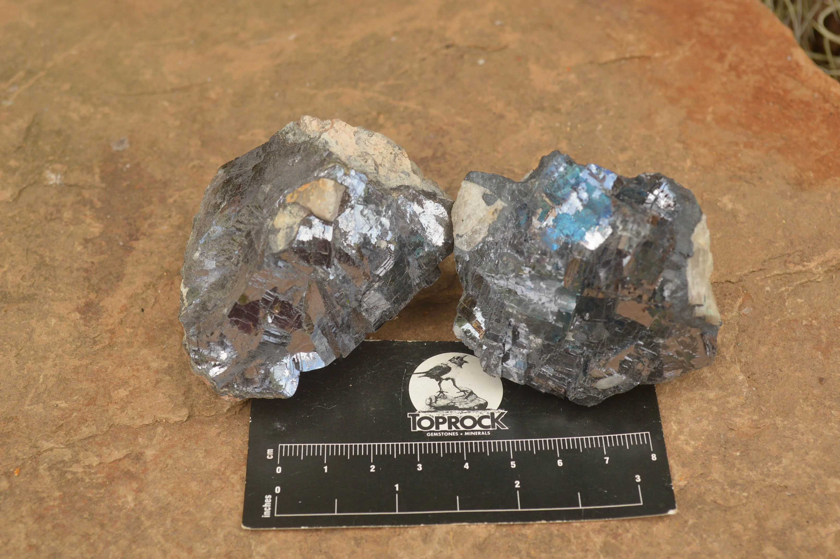 Natural Silver Lead Galena Specimens (Some With Copper) x 6 From Namibia