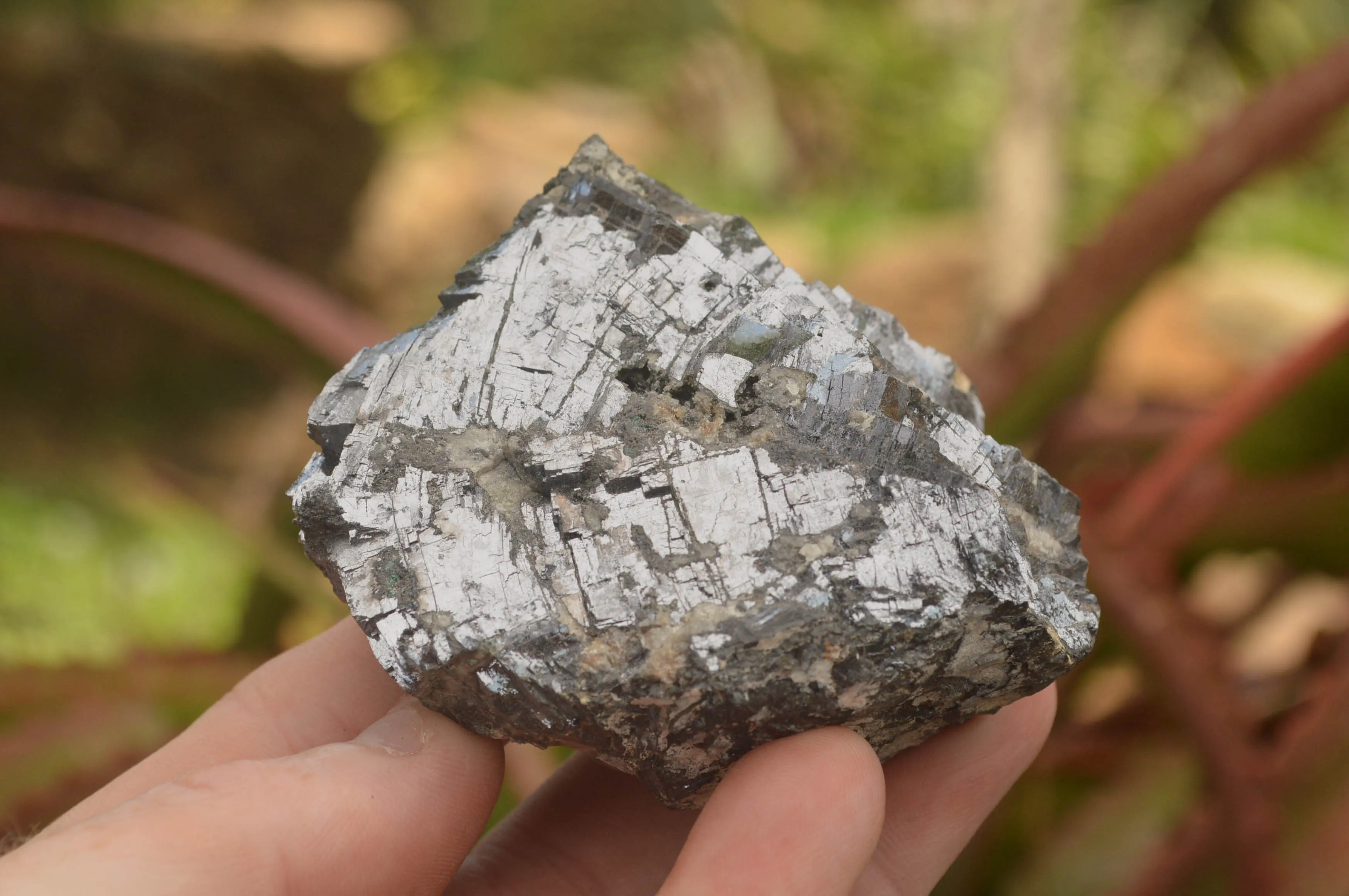 Natural Silver Lead Galena Specimens (Some With Copper) x 6 From Namibia