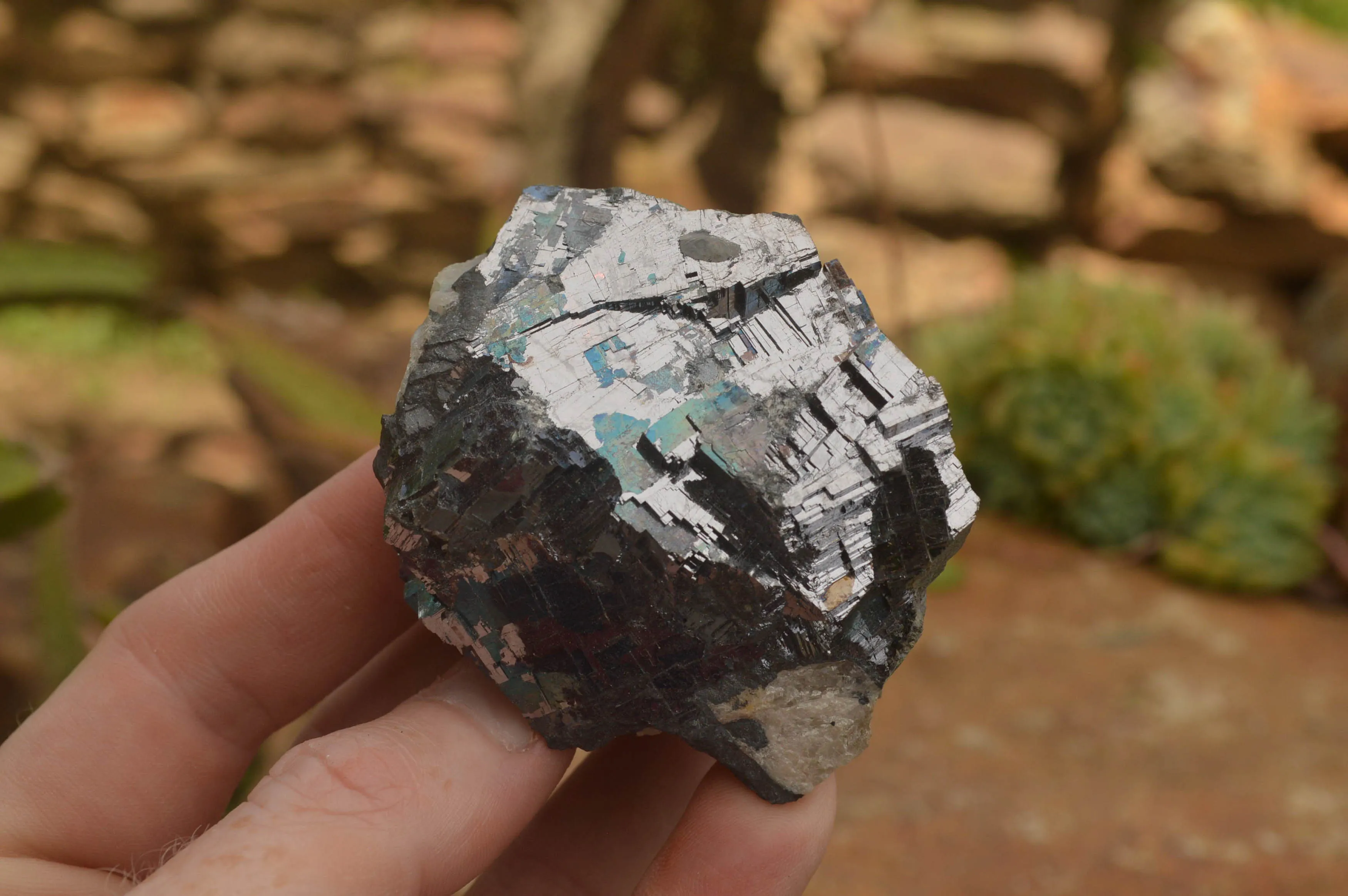 Natural Silver Lead Galena Specimens (Some With Copper) x 6 From Namibia