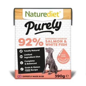 Nature Diet Purely Dog Food - Salmon & White Fish 390g