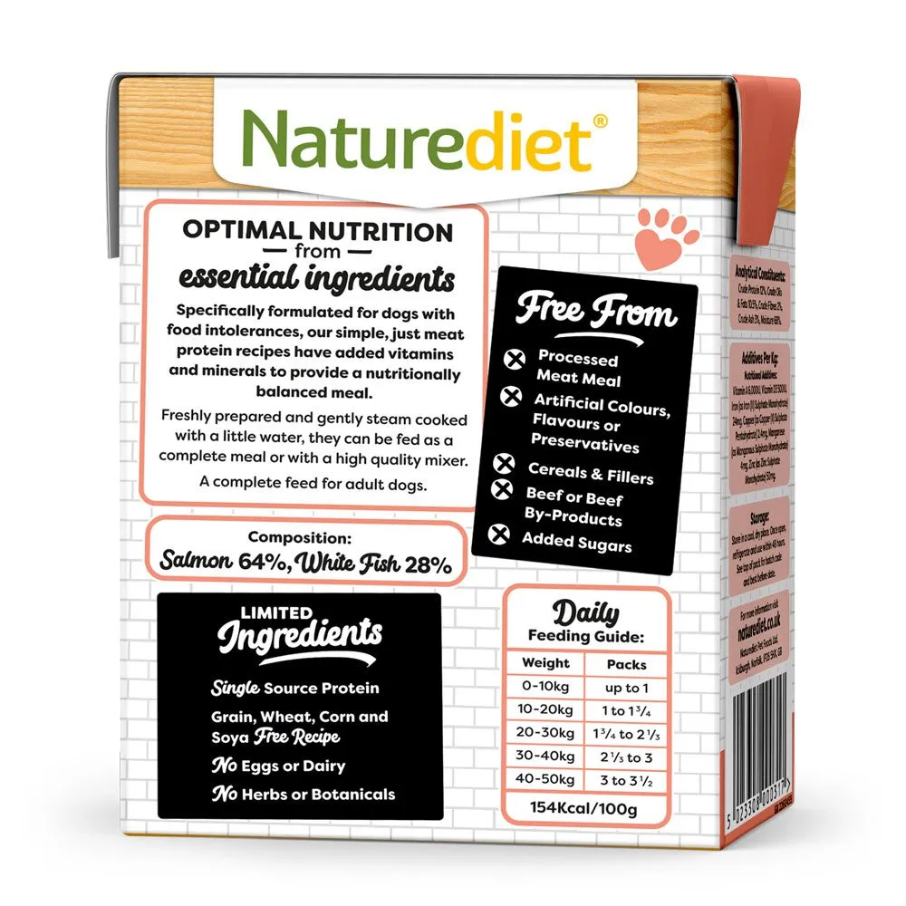 Nature Diet Purely Dog Food - Salmon & White Fish 390g