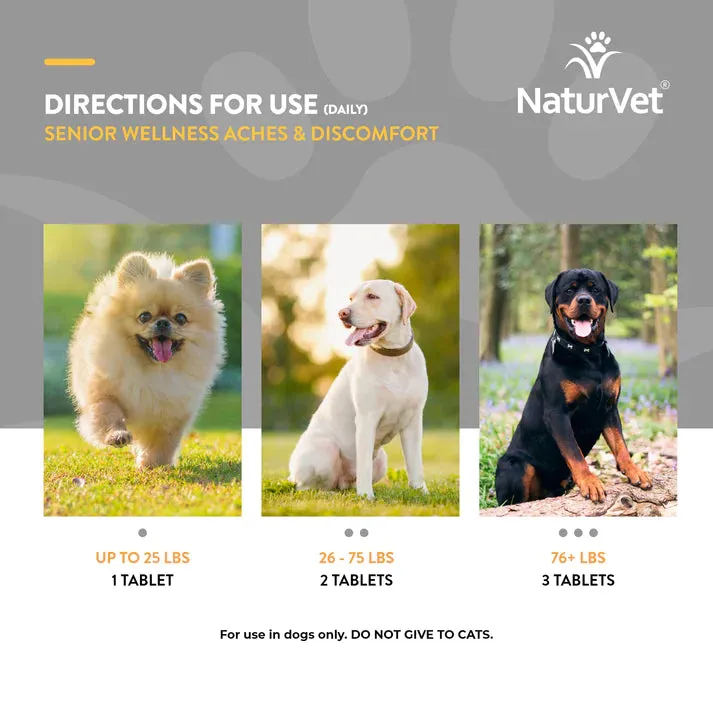 NaturVet Senior Wellness Aches & Discomfort 60 chew tabs