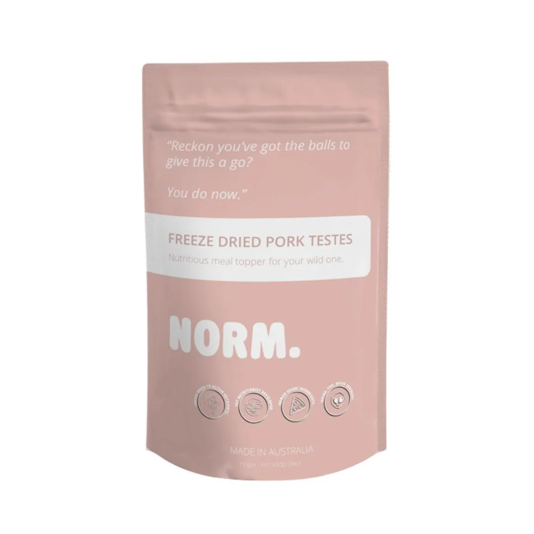 NORM. Pork Testes Freeze Dried Meal Topper for Dogs and Cats