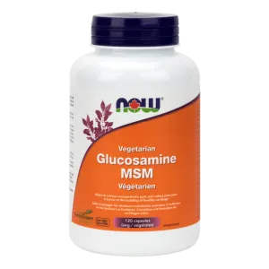 NOW Foods Vegetarian Glucosamine & MSM 500/500 V-Caps, 120 ct