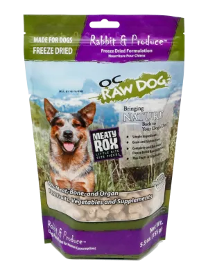 OC Raw Freeze-Dried Rabbit & Produce Rox