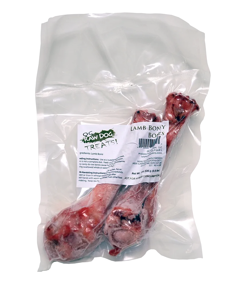 OC Raw Frozen Lamb Boney Bones .5lb