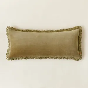 Olive Velvet Bolster Cover