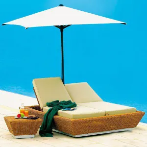 Outdoor Furniture Wicker Sun Lounger - Monsoon