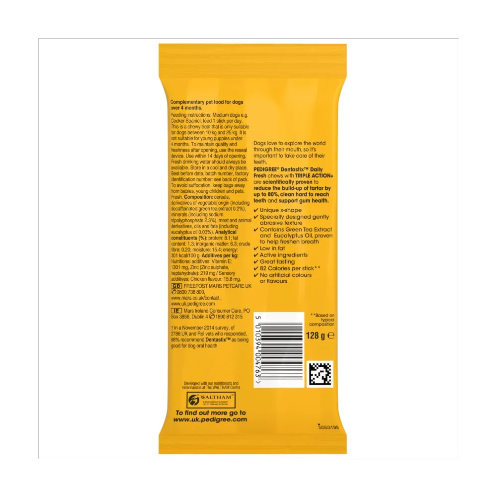 Pedigree DentaStix Fresh Medium 5 Pack