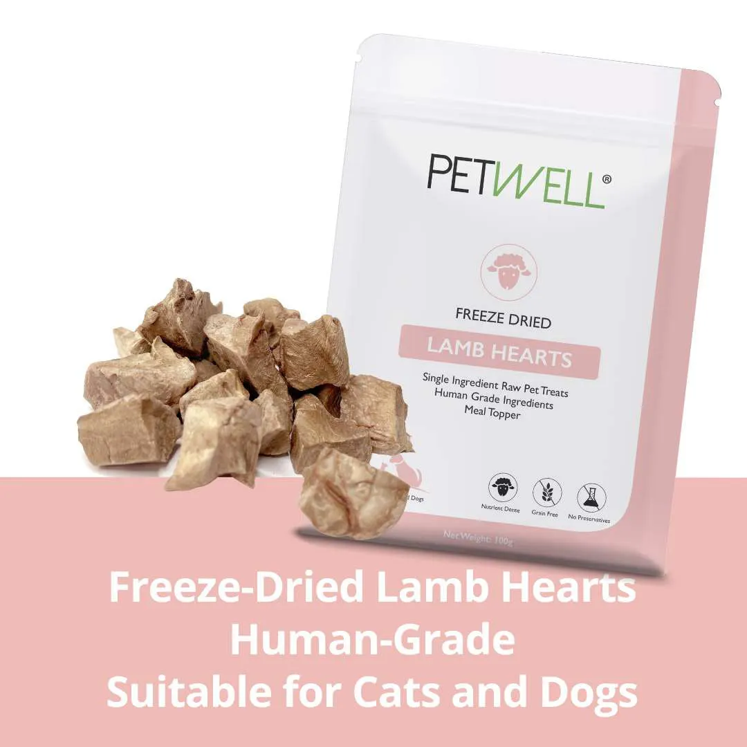 PetWell Freeze Dried Lamb Hearts