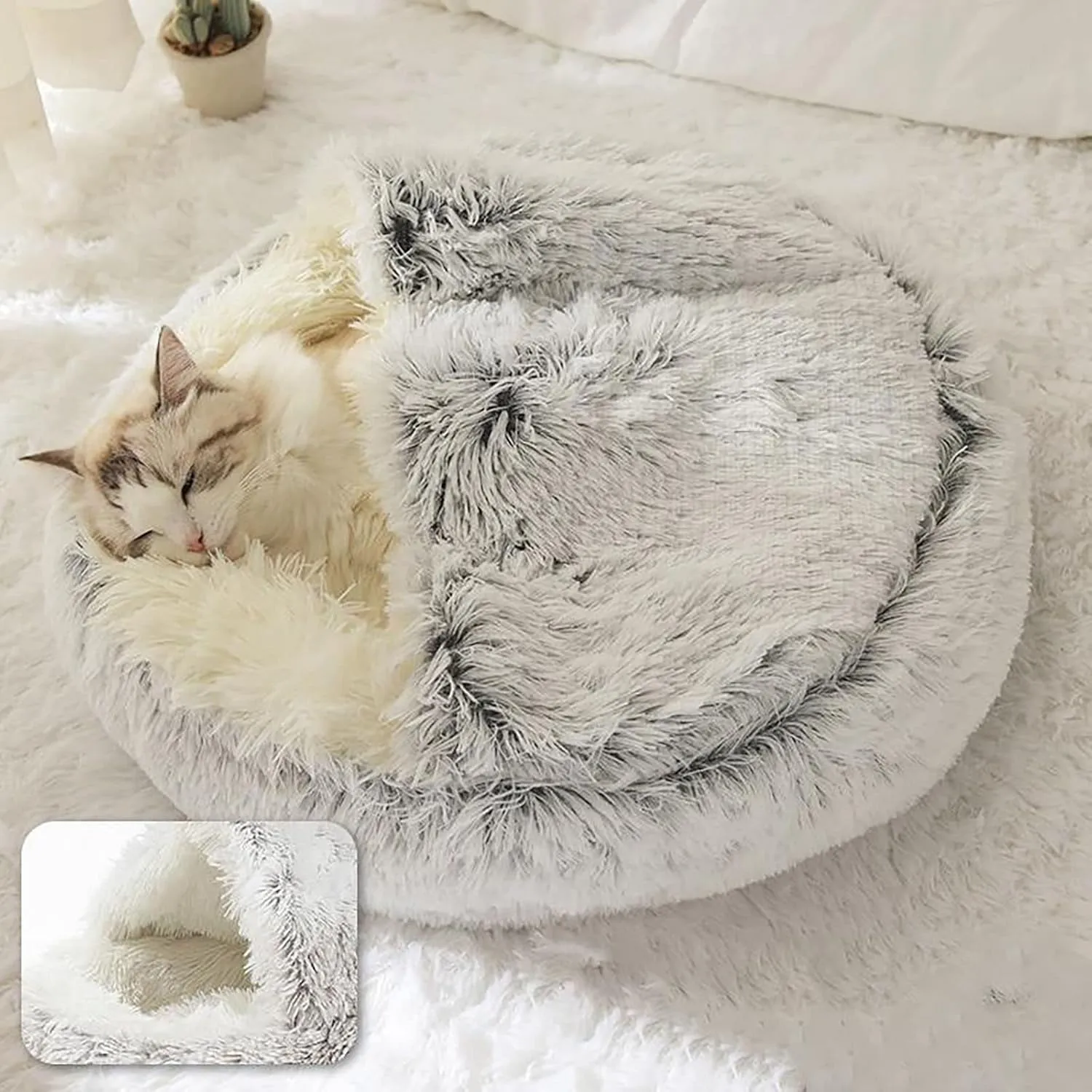 Plush Pet Bed & Sleeping Bag – The Ultimate Cozy Retreat for Your Fuzzy Buddy!